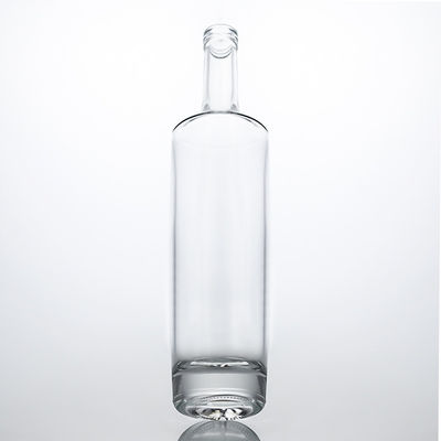 Einzigartiges Glaskragenmaterial Langen Hals Spirituosenflasche für Whisky Wodka Tequila Gin Rum