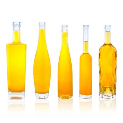Akzeptables Kundenlogo Luxus-Glasflasche für Wodka Whiskey Tequila Gin Brandy