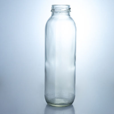 Halsband Material Glas 350 ml runde Glasflasche mit einzigartigem Custom Logo Schraubkappe