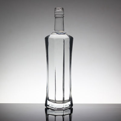 Flint Acid Etch Einzigartige Glasflaschen für Rum Liquor Brandy Whisky Wodka Tequila