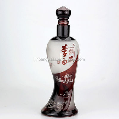 Custom Design Weiblicher Körper Sonderform Alkoholflasche 1000 ml 750 ml mit Decal Oberfläche