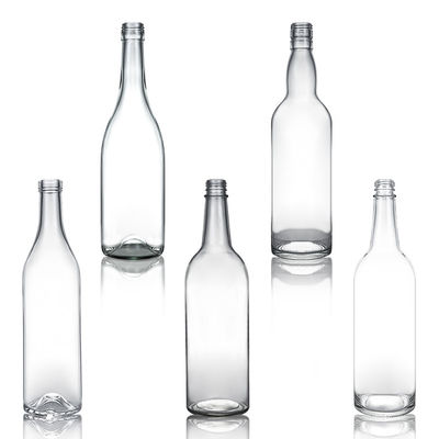Anpassungsfähige Kapazität und Form Schraubverschluss Glasflasche für Rum Wodka Whisky Tequila Gin