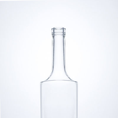 Einzigartiges Glaskragenmaterial Langen Hals Spirituosenflasche für Whisky Wodka Tequila Gin Rum