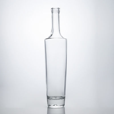 Einzigartiges Glaskragenmaterial Langen Hals Spirituosenflasche für Whisky Wodka Tequila Gin Rum