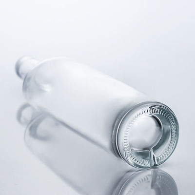 Einzigartiges Glaskragenmaterial Langen Hals Spirituosenflasche für Whisky Wodka Tequila Gin Rum