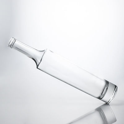 Einzigartiges Glaskragenmaterial Langen Hals Spirituosenflasche für Whisky Wodka Tequila Gin Rum