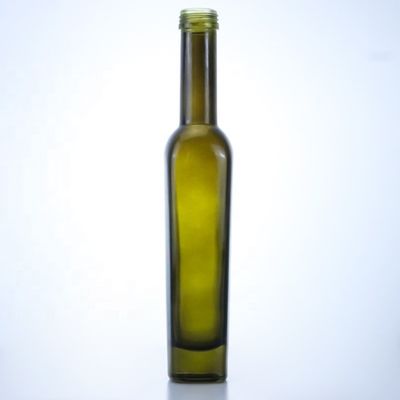 375ml dunkelgrüne Olivenöl-Glasflaschen Säure-Riss-Oberflächenbehandlung und hohe Farbe