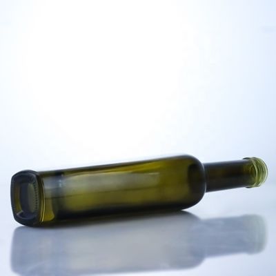 375ml dunkelgrüne Olivenöl-Glasflaschen Säure-Riss-Oberflächenbehandlung und hohe Farbe