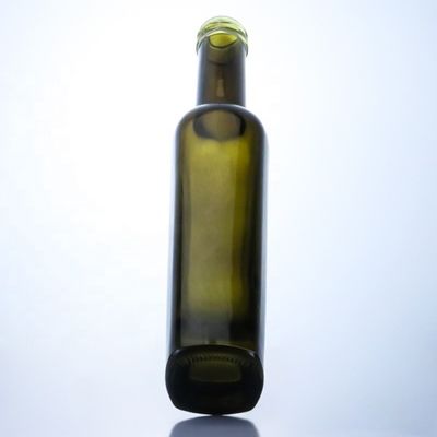 375ml dunkelgrüne Olivenöl-Glasflaschen Säure-Riss-Oberflächenbehandlung und hohe Farbe