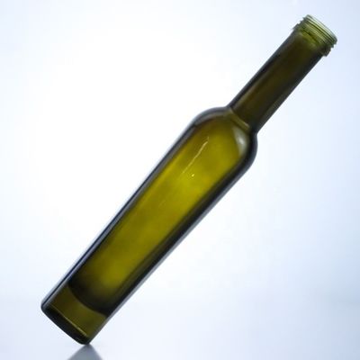 375ml dunkelgrüne Olivenöl-Glasflaschen Säure-Riss-Oberflächenbehandlung und hohe Farbe