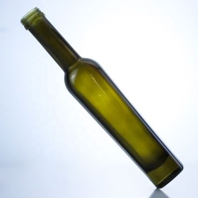 375ml dunkelgrüne Olivenöl-Glasflaschen Säure-Riss-Oberflächenbehandlung und hohe Farbe