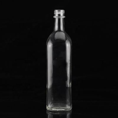 500 ml Viereckglasflasche mit extra nativem Olivenöl mit individueller Oberflächenbehandlung