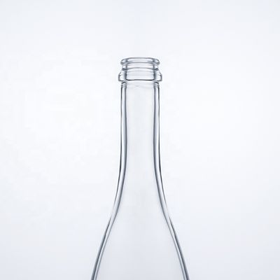Custom Logo Einzigartiges Blumenboden Super Flint Langhals 750ml Glasflasche für Gin Kork