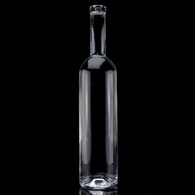 Exquisite Design Wodka Alkohol Glasflasche 750ml Klarglasflasche mit Schraubverschluss