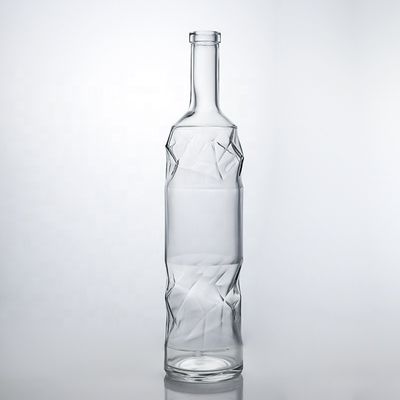 Durchsichtige Super Flint Glasflaschen 750ml für Gin Rum Whisky und Wein
