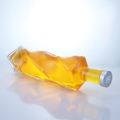 Customized Logo Speziell geformte Glasflasche Spirituosen 700ml 750ml mit Schraubkappe