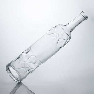 Durchsichtige Super Flint Glasflaschen 750ml für Gin Rum Whisky und Wein