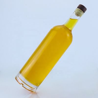 Durchsichtige oder maßgeschneiderte Glasflasche Einzigartiges 700 ml 750 ml für Whisky Tequila Brandy Rum Gin