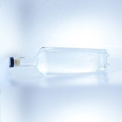 Glashalsband Glasflasche für alkoholische Getränke 750 ml mit Korkversiegelung