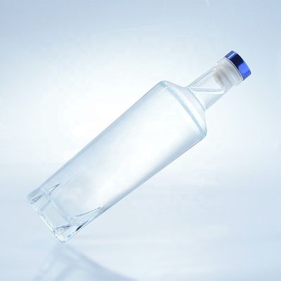 Glashalsband Glasflasche für alkoholische Getränke 750 ml mit Korkversiegelung
