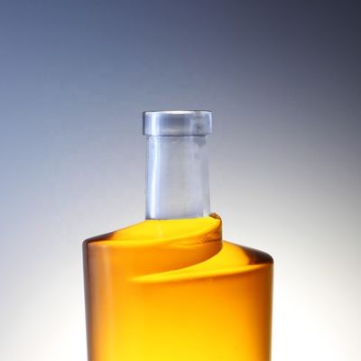 Säure Etch Oberflächenbehandlung Korkkappe Drehform Dicke Boden Wodka 750 ml Glasflasche