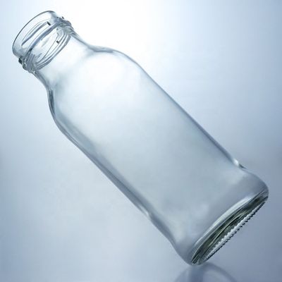 Flasche aus klarem Glas Populär 100ml260ml 500ml 1000ml Runde Flasche mit Schraubkappe