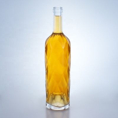 Akzeptables Kundenlogo Luxus-Glasflasche für Wodka Whiskey Tequila Gin Brandy