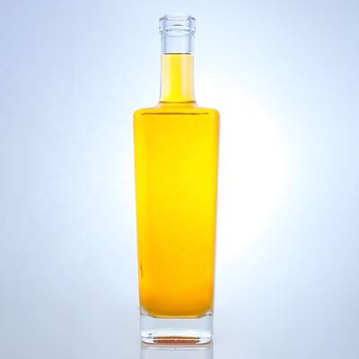 Akzeptables Kundenlogo Luxus-Glasflasche für Wodka Whiskey Tequila Gin Brandy