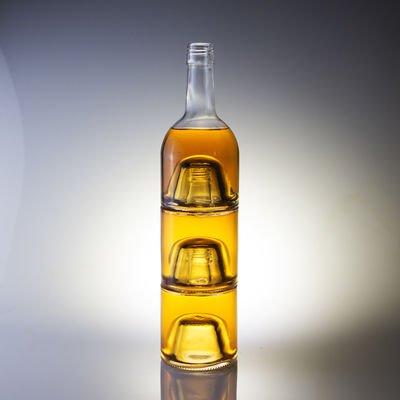 Glaskörper Neues Modell Mini-Liter Whisky-Flasche mit Aluminiumkappe 50ml 100ml 200ml