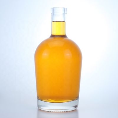 Avialeble klare ovale Flasche Weinflasche 500 ml 700 ml 750 ml mit Korken für Getränke