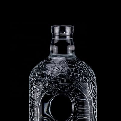 Glasrunder 700 ml 750 ml Glasflasche Vodka Glasflasche Weinflasche mit Korkendichtung
