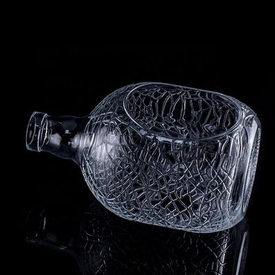 Glasrunder 700 ml 750 ml Glasflasche Vodka Glasflasche Weinflasche mit Korkendichtung