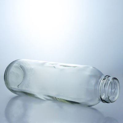 Halsband Material Glas 350 ml runde Glasflasche mit einzigartigem Custom Logo Schraubkappe