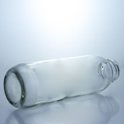 Halsband Material Glas 350 ml runde Glasflasche mit einzigartigem Custom Logo Schraubkappe