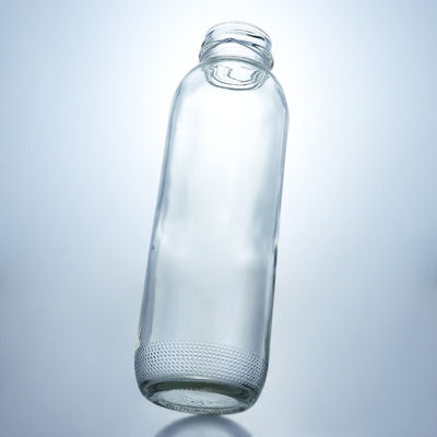 Halsband Material Glas 350 ml runde Glasflasche mit einzigartigem Custom Logo Schraubkappe