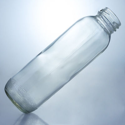Halsband Material Glas 350 ml runde Glasflasche mit einzigartigem Custom Logo Schraubkappe