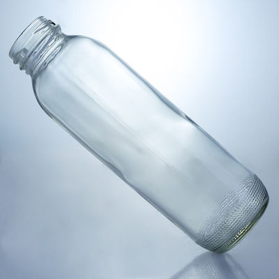 Halsband Material Glas 350 ml runde Glasflasche mit einzigartigem Custom Logo Schraubkappe