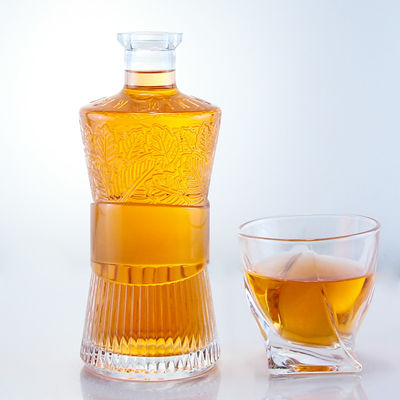 Kappe Typ Korken 750 ml 1000 ml klare Glasflasche für Gin Rum Wodka Whisky maßgeschneidert