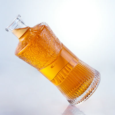 Kappe Typ Korken 750 ml 1000 ml klare Glasflasche für Gin Rum Wodka Whisky maßgeschneidert