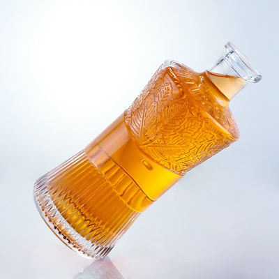 Kappe Typ Korken 750 ml 1000 ml klare Glasflasche für Gin Rum Wodka Whisky maßgeschneidert