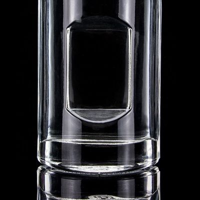 Maßgeschneiderte 750 ml Glasflasche mit Korkkappe und klarem runden Finish