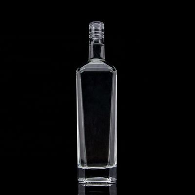 Glas Whisky Flasche Quadrat 700 ml Dicke Boden 750 ml 500 ml Tequila Flaschen für Spirituosen