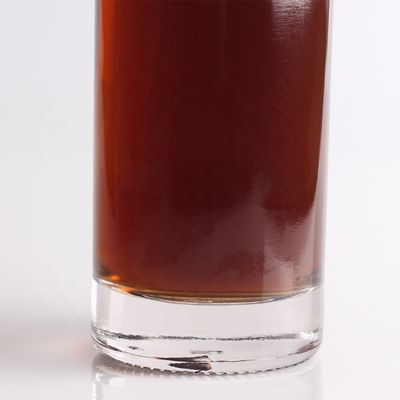 Tequila-Glasflasche mit 750 ml Ein-Liter-Gravur, rund und mit Korkverschluss