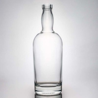 Grundmaterial Glas kundenspezifisch 500 ml 700 ml 750 ml Super Flint Round Clear Glass Flasche