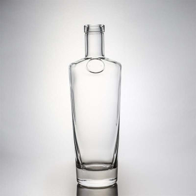 Grundmaterial Glas kundenspezifisch 500 ml 700 ml 750 ml Super Flint Round Clear Glass Flasche