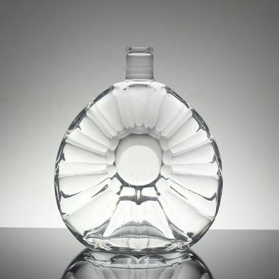 Logo gedruckte Glasflasche Wodka Whisky mit Schraubendeck und Granatform