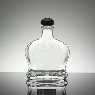 Logo gedruckte Glasflasche Wodka Whisky mit Schraubendeck und Granatform