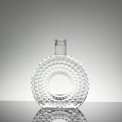 Logo gedruckte Glasflasche Wodka Whisky mit Schraubendeck und Granatform