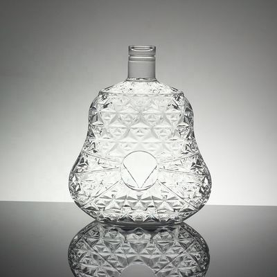 Logo gedruckte Glasflasche Wodka Whisky mit Schraubendeck und Granatform