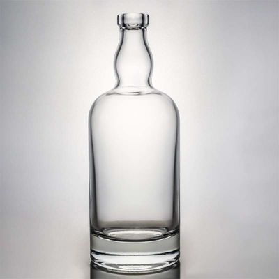 500 ml 700 ml 1000 ml runde Flintglasflasche mit Kork für andere Getränke